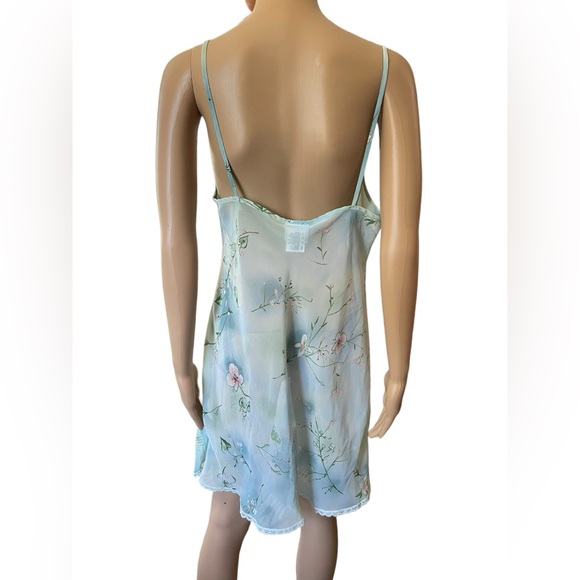 Secret Treasures Vintage Y2K Blue Green Fairy Ethereal Dreamy Floral Sip Dress - Picture 5 of 7